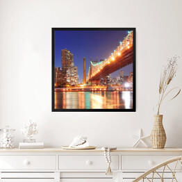 Obraz w ramie Widok na most Queensboro oraz na Manhattan