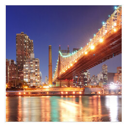 Plakat samoprzylepny Widok na most Queensboro oraz na Manhattan