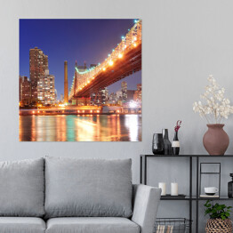 Plakat samoprzylepny Widok na most Queensboro oraz na Manhattan
