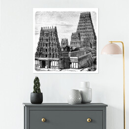 Plakat samoprzylepny Indie - świątynie