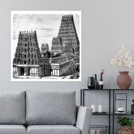 Plakat samoprzylepny Indie - świątynie
