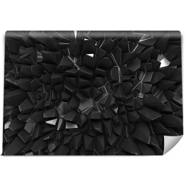 Fototapeta Czarne tło - nieregularna powierzchnia 3D