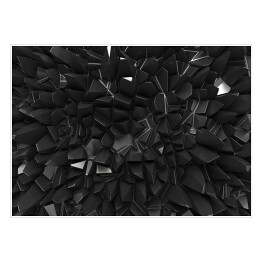 Czarne tło - nieregularna powierzchnia 3D