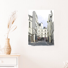 Plakat Rysunek ulicy w pobliżu Montmartre w Paryżu