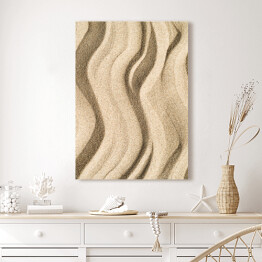Obraz na płótnie Minimalistyczny pionowy teksturowany piasek tło sztuki z falami