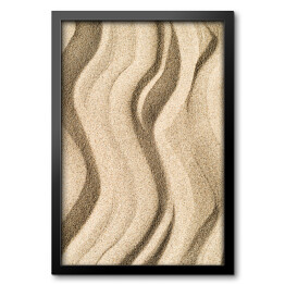 Obraz w ramie Minimalistyczny pionowy teksturowany piasek tło sztuki z falami