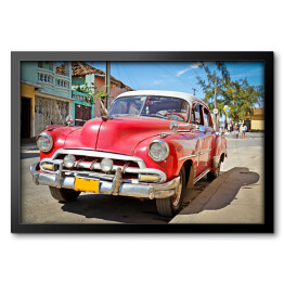 Obraz w ramie Klasyczny Chevrolet w Trinidad na Kubie