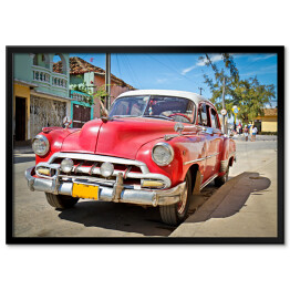 Plakat w ramie Klasyczny Chevrolet w Trinidad na Kubie