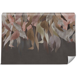 Fototapeta Abstrakcyjne malowane wiszące jesienne liście 