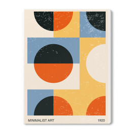 Obraz na płótnie Minimalny 20s geometryczny plakat projektowy, wektor szablon z prymitywnych kształtów