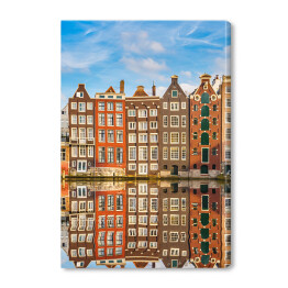 Obraz na płótnie Tradycyjne holenderskie budynki w Amsterdamie