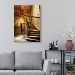 Obraz na płótnie Gnijące schody w opuszczonym biurze