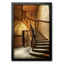 Obraz w ramie Gnijące schody w opuszczonym biurze