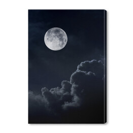 Obraz na płótnie Pełnia księżyca na pochmurnym niebie