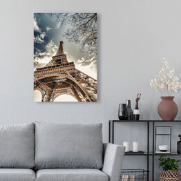 Obraz na płótnie Ważny punkt na mapie Paryża - Wieża Eiffla