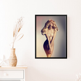 Obraz w ramie Piękna złotowłosa naga kobieta