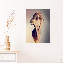 Plakat samoprzylepny Piękna złotowłosa naga kobieta