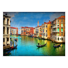 Plakat samoprzylepny Gondole w Wenecji