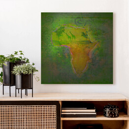 Obraz na płótnie Mapa Afryki w zielonych kolorach