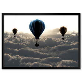 Plakat w ramie Balony nad chmurami