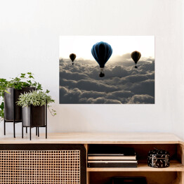 Plakat samoprzylepny Balony nad chmurami