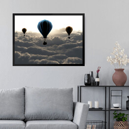 Obraz w ramie Balony nad chmurami