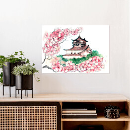 Sakura - akwarela