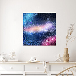 Plakat samoprzylepny Świecące Galaktyki
