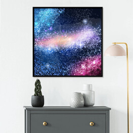 Plakat w ramie Świecące Galaktyki