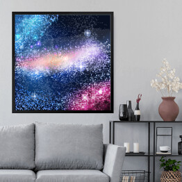 Obraz w ramie Świecące Galaktyki