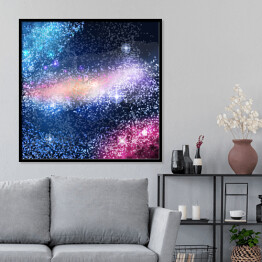 Plakat w ramie Świecące Galaktyki
