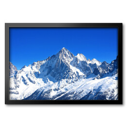 Obraz w ramie Masyw Mont Blanc na tle bezchmurnego nieba