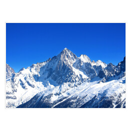 Plakat samoprzylepny Masyw Mont Blanc na tle bezchmurnego nieba