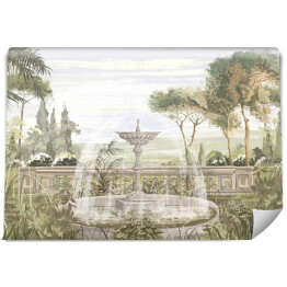 Fototapeta winylowa zmywalna Grafika ilustrująca ogród Toscana.