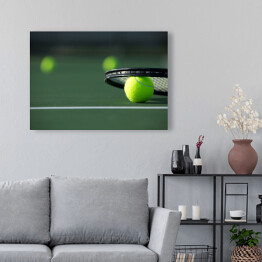 Obraz na płótnie Piłka tenisowa i rakieta