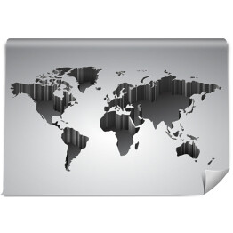 Fototapeta samoprzylepna Mapa świata z efektem 3D