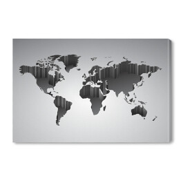 Mapa świata z efektem 3D