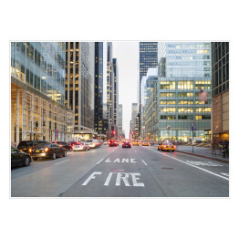 Plakat samoprzylepny Nowy Jork z poziomu ulicy