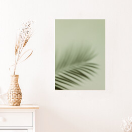 Plakat samoprzylepny Liść palmowy we mgle