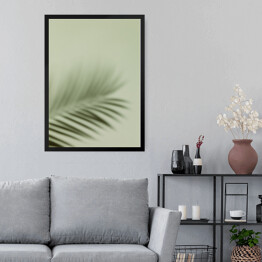 Obraz w ramie Liść palmowy we mgle