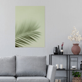 Plakat Liść palmowy we mgle