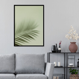 Plakat w ramie Liść palmowy we mgle