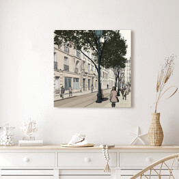 Rysunek Montmartre w Paryżu
