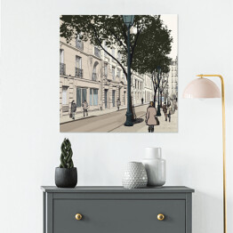 Plakat samoprzylepny Rysunek Montmartre w Paryżu