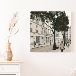 Obraz na płótnie Rysunek Montmartre w Paryżu