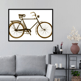 Plakat w ramie Retro rower stylizowany na XIX wiek