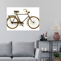Plakat Retro rower stylizowany na XIX wiek