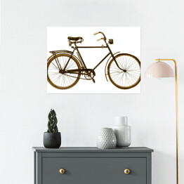 Plakat samoprzylepny Retro rower stylizowany na XIX wiek