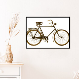 Plakat w ramie Retro rower stylizowany na XIX wiek