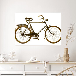 Plakat samoprzylepny Retro rower stylizowany na XIX wiek